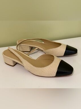 Veronica Beard Cecile  Woven Slingback Pumps size 9 M women H21N3